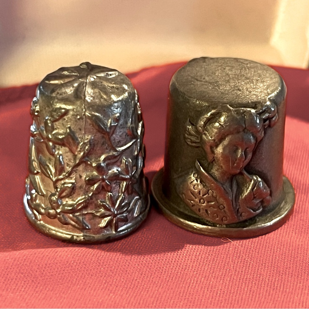 2 vintage thimbles